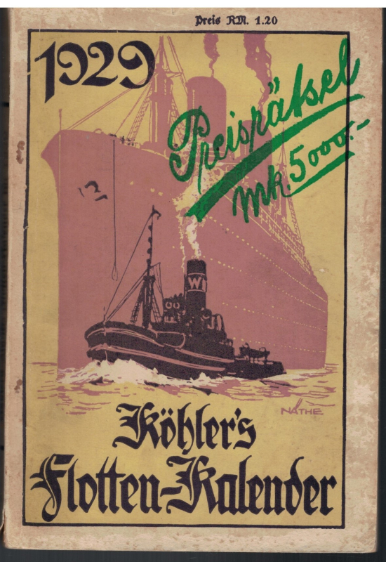 1929 Köhlers Flottenkalender (1 St.)